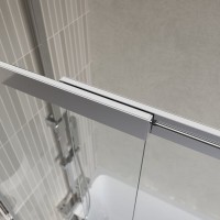 Шторка на ванну BelBagno LUCE-VF-11-80/145-C-Cr, 80 см, стекло прозрачное, профиль хром