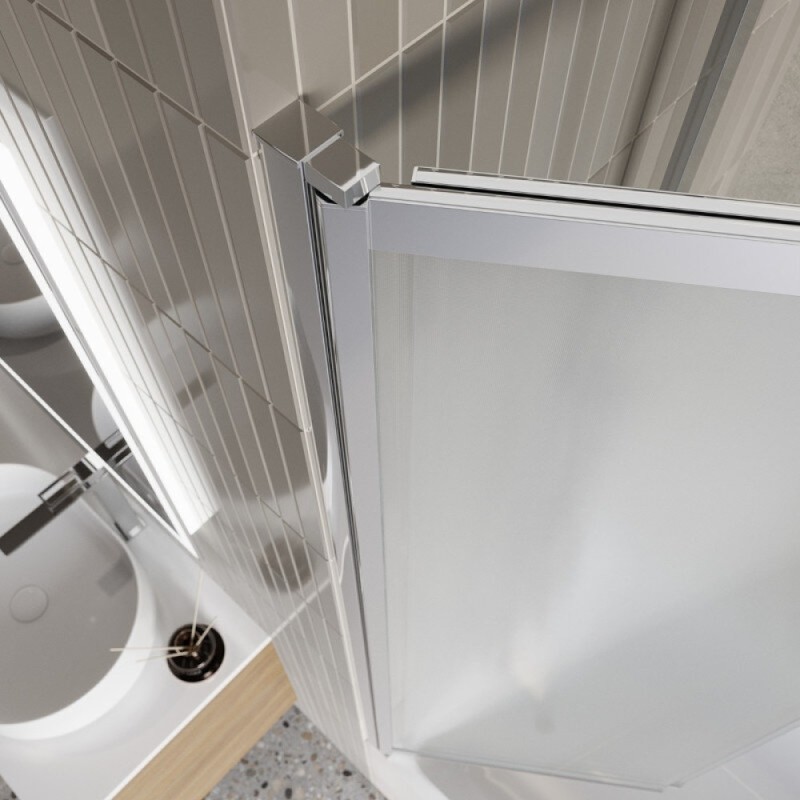 Шторка на ванну BelBagno LUCE-VF-11-90/145-P-Cr, 90 см, стекло рифленое, профиль хром