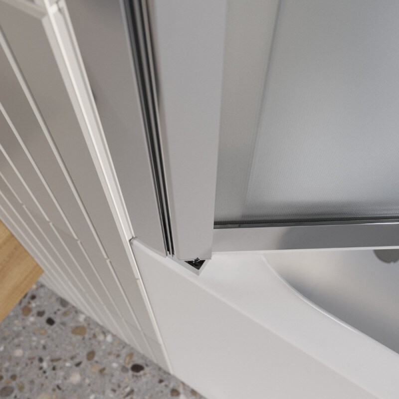 Шторка на ванну BelBagno LUCE-VF-11-90/145-P-Cr, 90 см, стекло рифленое, профиль хром