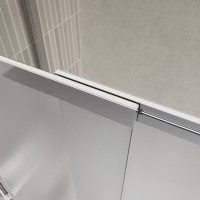 Шторка на ванну BelBagno LUCE-VF-11-90/145-P-Cr, 90 см, стекло рифленое, профиль хром