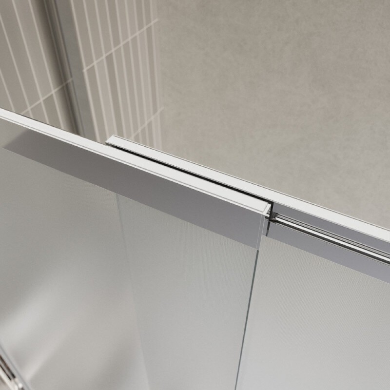 Шторка на ванну BelBagno LUCE-VF-11-90/145-P-Cr, 90 см, стекло рифленое, профиль хром