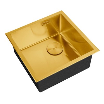 Кухонная мойка Zorg LUX 4444 BRONZE, 44 см, нержавеющая сталь, цвет бронза