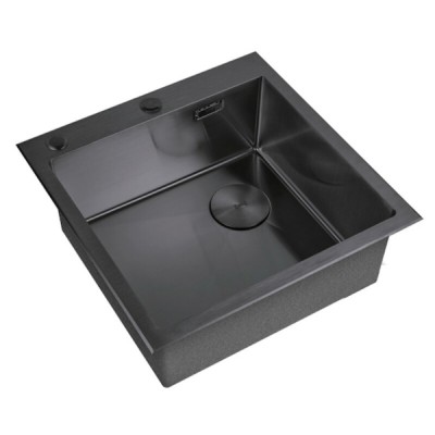Кухонная мойка Zorg LUX 5151 GRAFIT, 51 см, нержавеющая сталь, цвет графит
