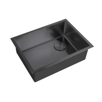 Кухонная мойка Zorg LUX 5844 GRAFIT, 58 см, нержавеющая сталь, цвет графит