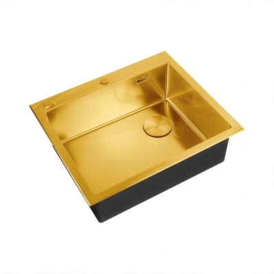 Кухонная мойка Zorg LUX 5951 BRONZE, 59 см, нержавеющая сталь, цвет бронза
