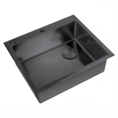 Кухонная мойка Zorg LUX 5951 GRAFIT, 59 см, нержавеющая сталь, цвет графит