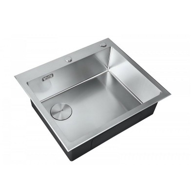 Кухонная мойка Zorg LUX 5951-L, 59 см, нержавеющая сталь, PVD, выпуск слева, нержавеющая сталь