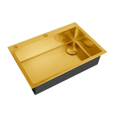 Кухонная мойка Zorg LUX 7551 BRONZE, 75 см, нержавеющая сталь, цвет бронза