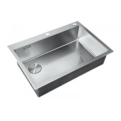 Кухонная мойка Zorg LUX 7551-L, 75 см, нержавеющая сталь, PVD, выпуск слева, нержавеющая сталь