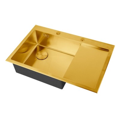 Кухонная мойка Zorg LUX 7851-L BRONZE/LUX 7851-R BRONZE, 78 см, нержавеющая сталь, цвет бронза, чаша слева/справа