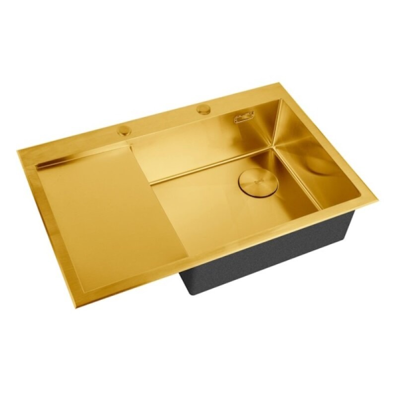 Кухонная мойка Zorg LUX 7851-L BRONZE/LUX 7851-R BRONZE, 78 см, нержавеющая сталь, цвет бронза, чаша слева/справа