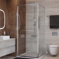 Душевой уголок Cezares LUX-A-FS-1-90-C-CR, 90 х 90 см, стекло прозрачное, профиль хром