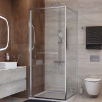 Душевой уголок Cezares LUX-AH-FS-1-90/100-C-CR, 90 х 100 см, стекло прозрачное, профиль хром