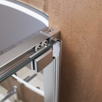 Душевой уголок Cezares LUX-AH-FS-11-110/80-C-CR, 110 х 80 см, стекло прозрачное, профиль хром