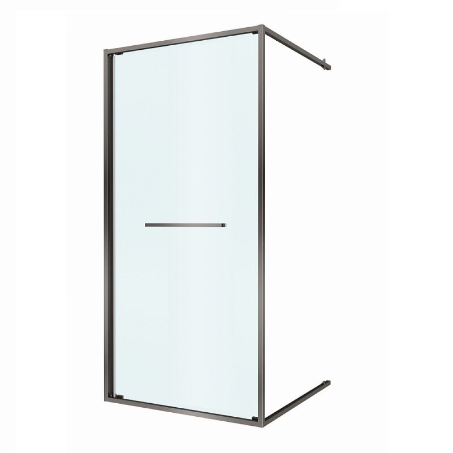 Душевая дверь Cezares LUX-B-FS-1-100-C-GM, 100 см, стекло прозрачное, профиль оружейная сталь