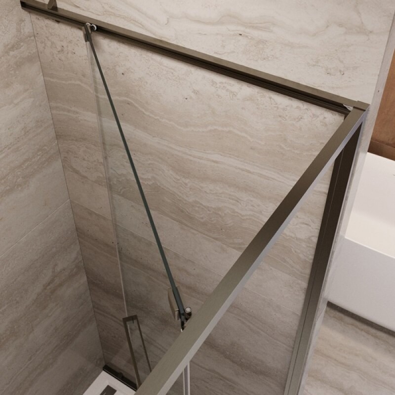 Душевая дверь Cezares LUX-B-FS-1-100-C-GM, 100 см, стекло прозрачное, профиль оружейная сталь