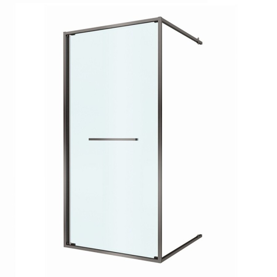 Душевая дверь Cezares LUX-B-FS-1-90-C-GM, 90 см, стекло прозрачное, профиль оружейная сталь