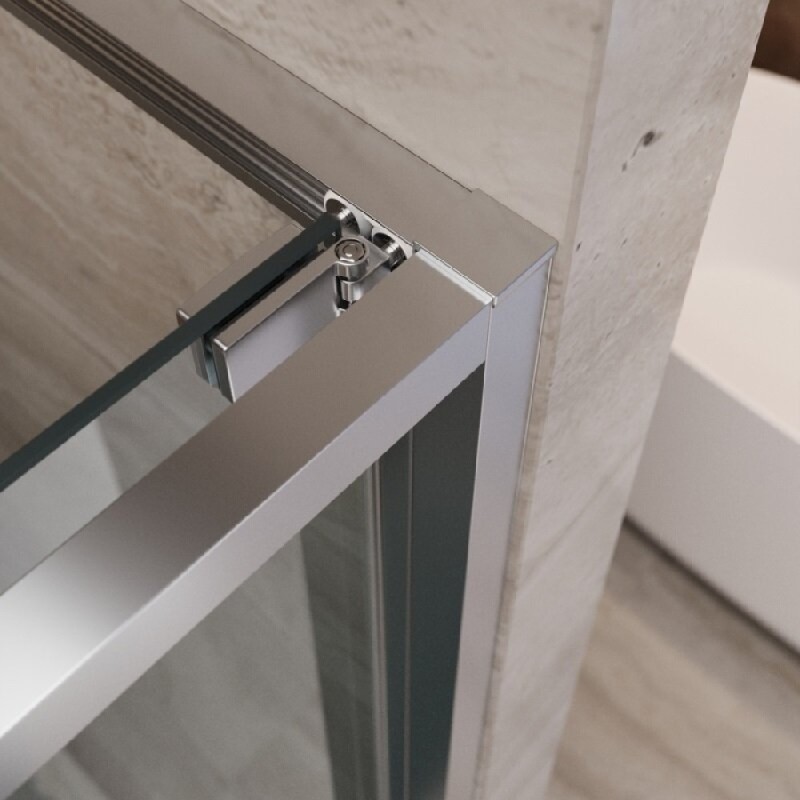 Душевая дверь Cezares LUX-B-FS-11-140-C-CR, 140 см, стекло прозрачное, профиль хром
