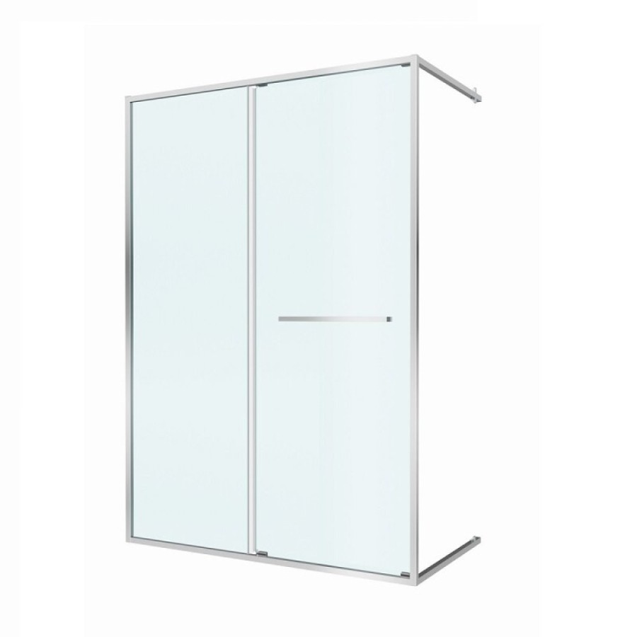 Душевая дверь Cezares LUX-B-FS-11-140-C-CR, 140 см, стекло прозрачное, профиль хром