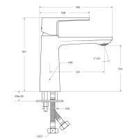 Комплект смесителей Cezares LUX-VD/LS-01, для ванны и душа, для раковины, хром