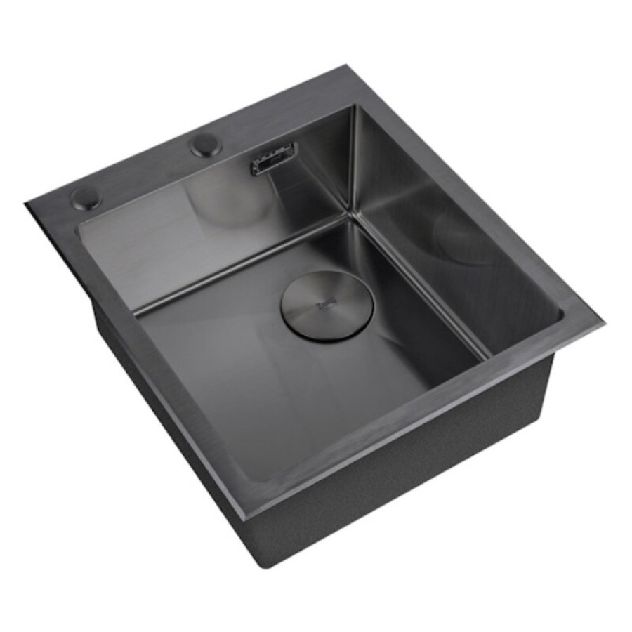 Кухонная мойка Zorg LUX 4551 GRAFIT, 45 см, нержавеющая сталь, цвет графит