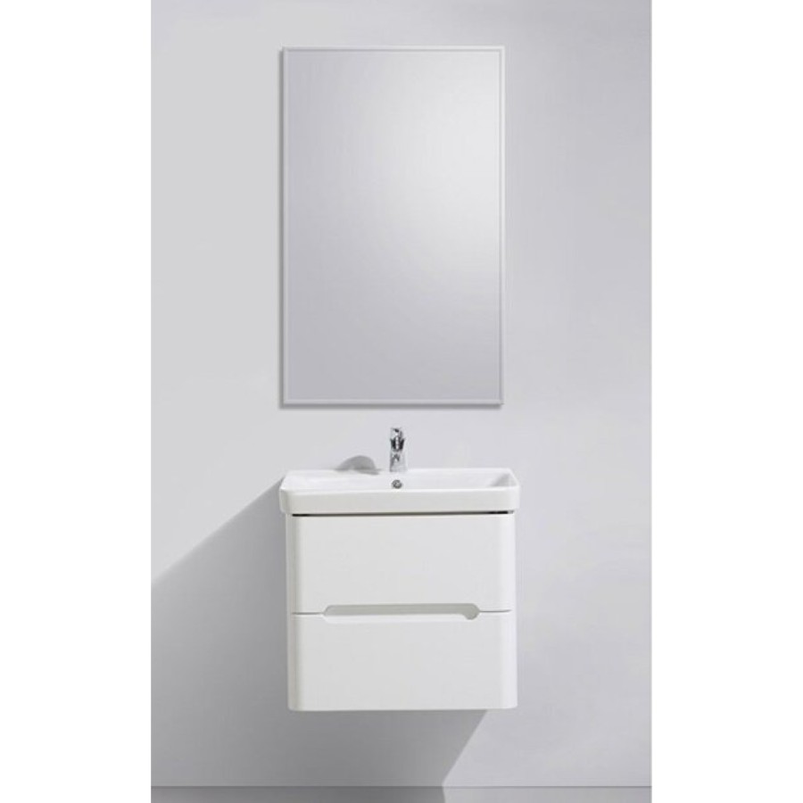 Тумба под раковину BelBagno Luxury-600-2C-SO-BL-P 60 см подвесная, цвет белый глянцевый (bianco lucido)