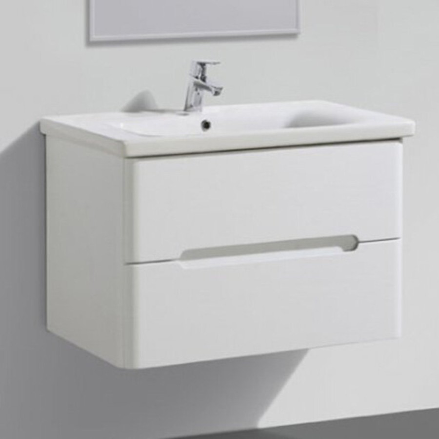 Тумба под раковину BelBagno Luxury/Soft-800-2C-SO-BL-P 80 см подвесная, цвет белый глянцевый (bianco lucido)