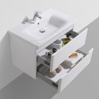 Тумба под раковину BelBagno Luxury/Soft-800-2C-SO-BL-P 80 см подвесная, цвет белый глянцевый (bianco lucido)