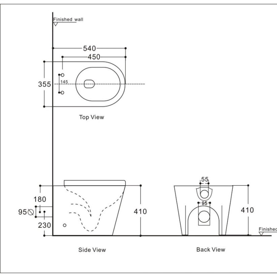 Приставной безободковый унитаз Aquanet Tavr 2.0 F LX-1908 (243544), крышка микролифт Slimseat, цвет белый