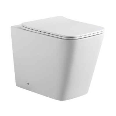 Приставной безободковый унитаз Aquanet Tavr 2.0 F LX-1908 (243544), крышка микролифт Slimseat, цвет белый