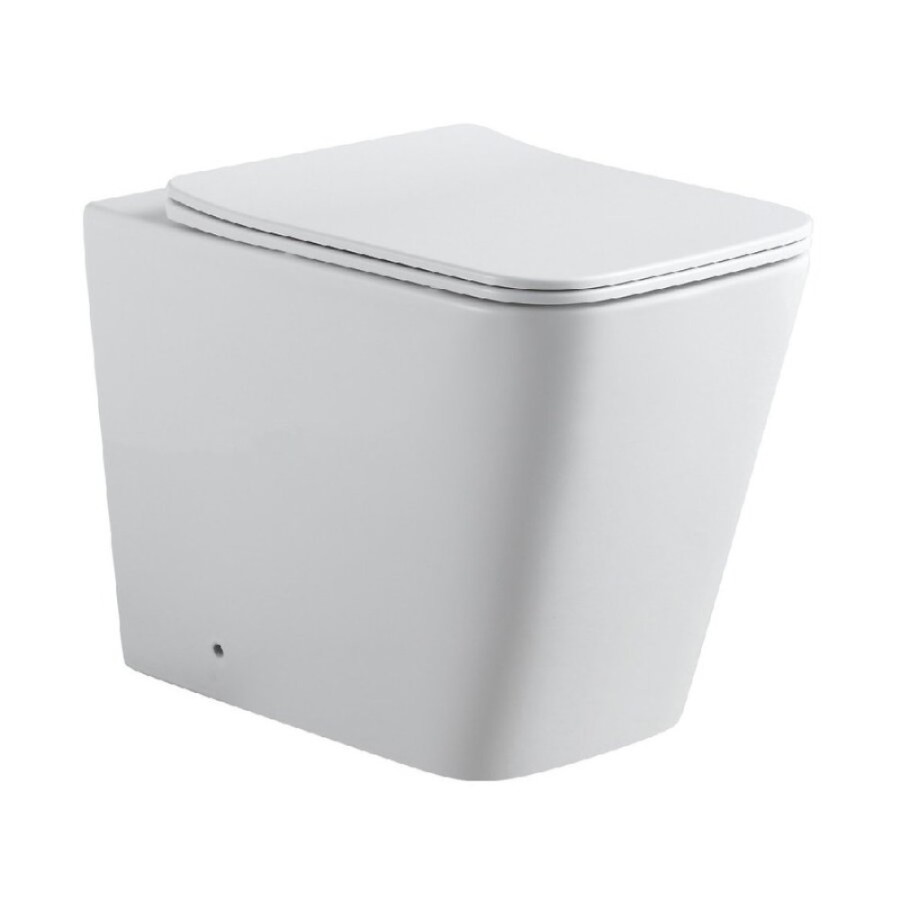 Приставной безободковый унитаз Aquanet Tavr 2.0 F LX-1908 (243544), крышка микролифт Slimseat, цвет белый