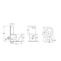 Напольный безободковый унитаз Aquanet Atago 2.0 C1 LX-2904 (00243546), с бачком 243547, крышка микролифт Slimseat, цвет белый