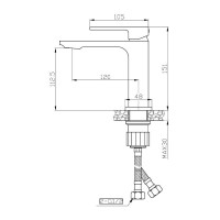 Смеситель Orange Lutz M04-021W для раковины, белый