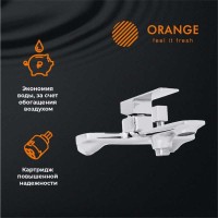 Смеситель Orange Lutz для ванны и душа, хром, M04-100cr
