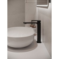 Смеситель Orange Lutz M04-121b для раковины, черный матовый
