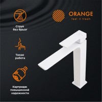 Смеситель Orange Lutz M04-121W для раковины, белый