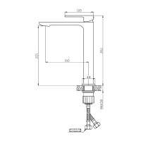 Смеситель Orange Lutz M04-121W для раковины, белый