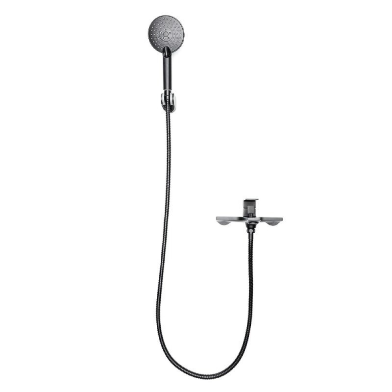 Смеситель для ванны и душа Orange Lutz M04-300b, цвет черный матовый