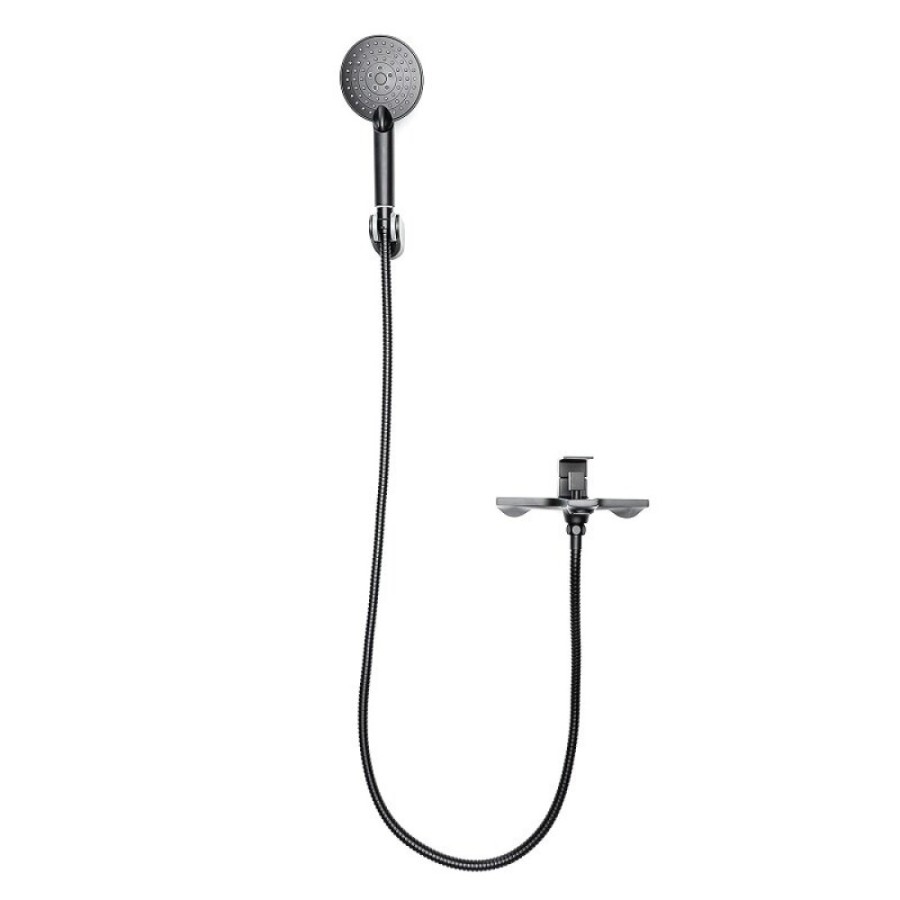 Смеситель для ванны и душа Orange Lutz M04-300b, цвет черный матовый