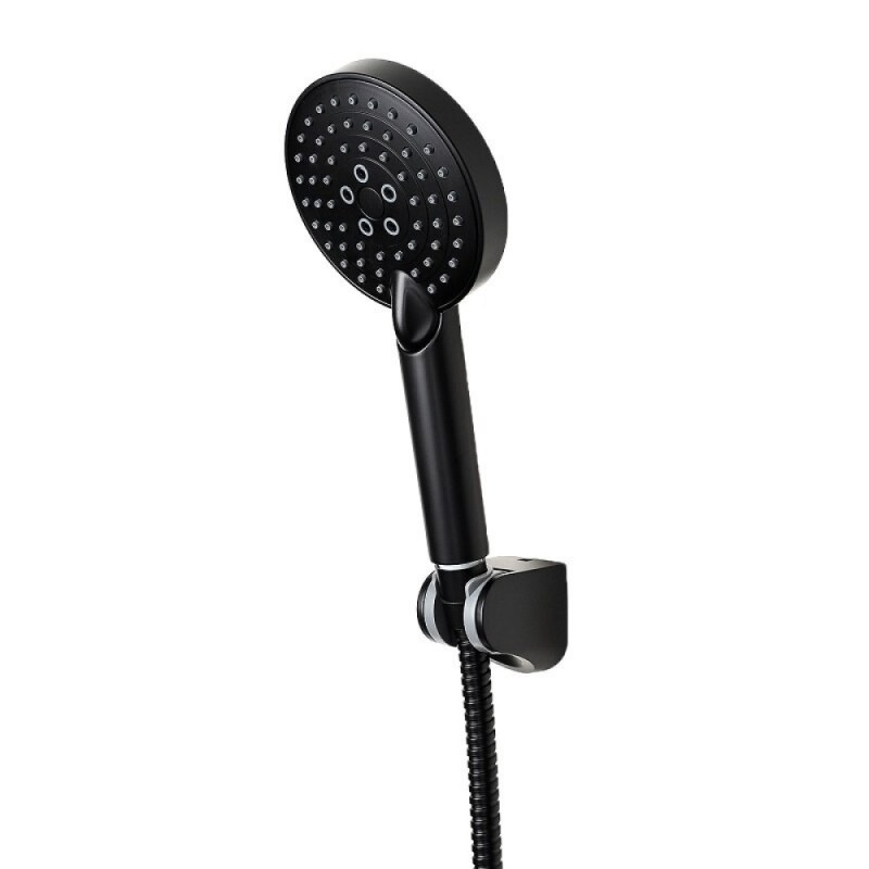 Смеситель для ванны и душа Orange Lutz M04-300b, цвет черный матовый