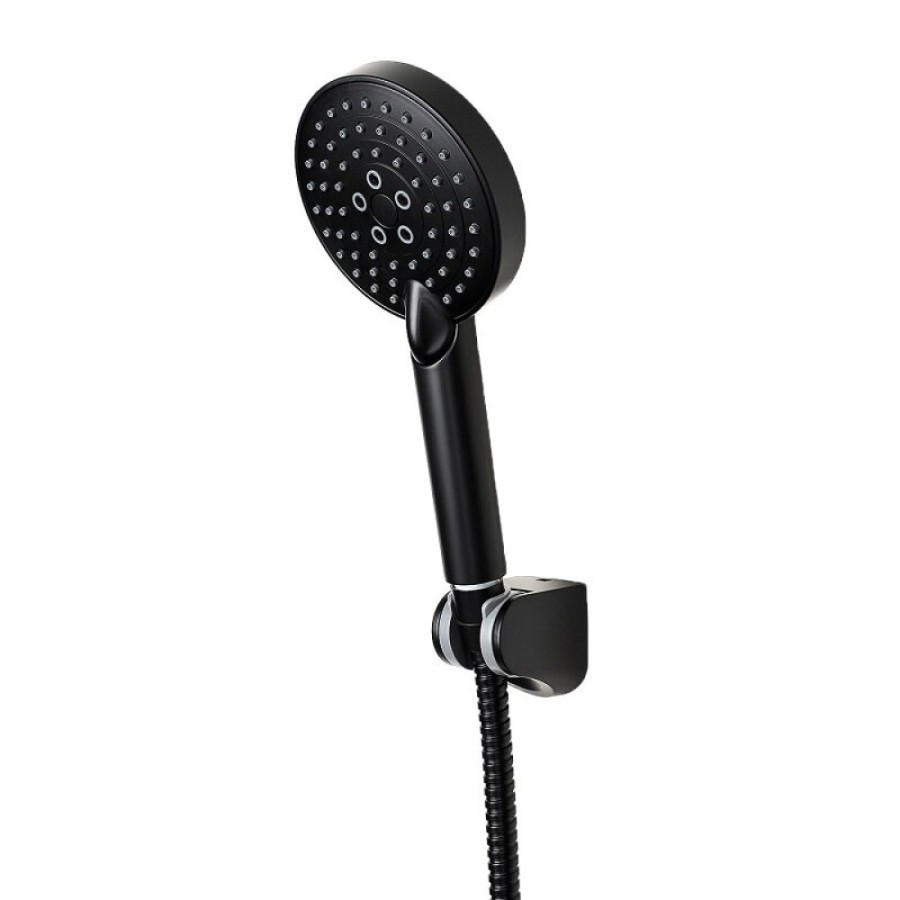 Смеситель для ванны и душа Orange Lutz M04-300b, цвет черный матовый