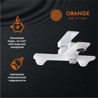 Смеситель для ванны и душа Orange Lutz M04-300w, цвет белый
