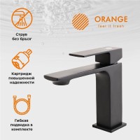 Комплект смесителей Orange Lutz M04-311b, черный матовый