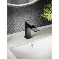 Комплект смесителей Orange Lutz M04-311b, черный матовый