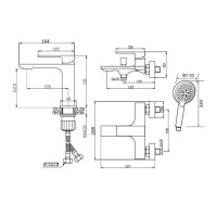 Комплект смесителей Orange Lutz M04-311w, белый