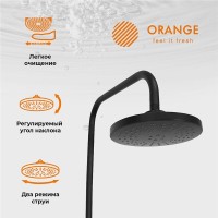 Душевая система Orange Lutz M04-932b с фиксированным изливом, черный матовый