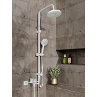 Душевая система Orange Lutz M04-932w с фиксированным изливом, белый матовый