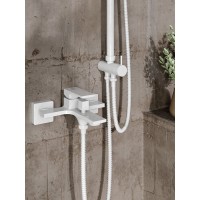 Душевая система Orange Lutz M04-932w с фиксированным изливом, белый матовый