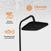 Душевая система Orange Lutz M04-944b с фиксированным изливом, черный матовый