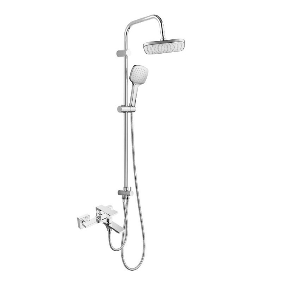 Душевая система Orange Lutz M04-944cr, с фиксированным изливом, цвет хром